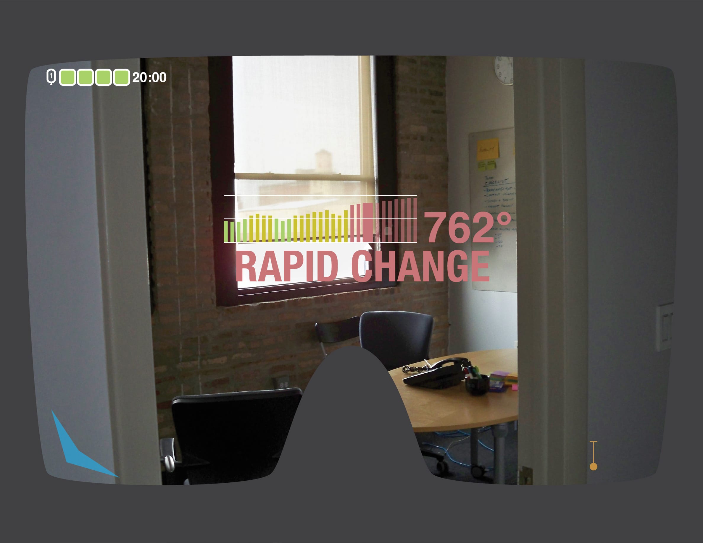 Wireframes of augmented reality heads-up display