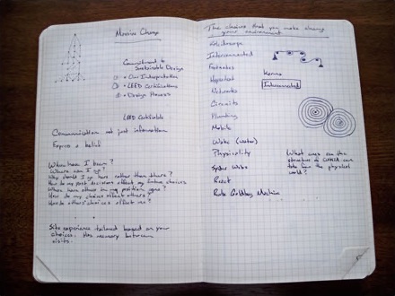 Photo of concept notes.